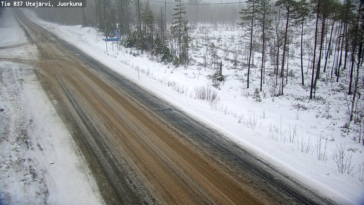 Weather Camera Image Road 837 Utajärvi, Juorkuna, Utajärvi, Pohjois-Pohjanmaa