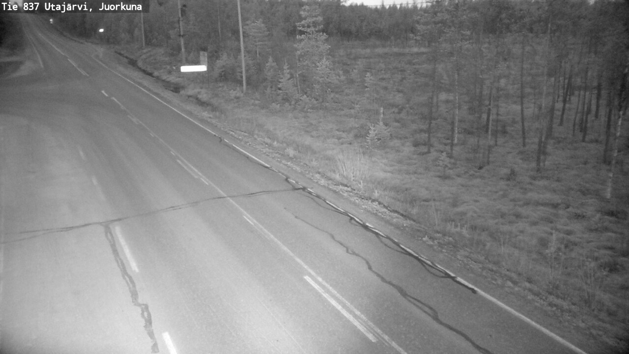 Kelikamerat Kuva Tie 837 Utajärvi, Juorkuna, Utajärvi, Pohjois-Pohjanmaa