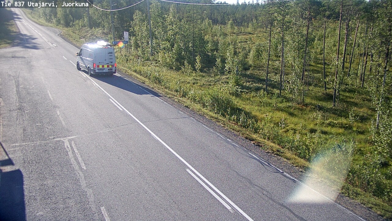 Weather Camera Image Road 837 Utajärvi, Juorkuna, Utajärvi, Pohjois-Pohjanmaa