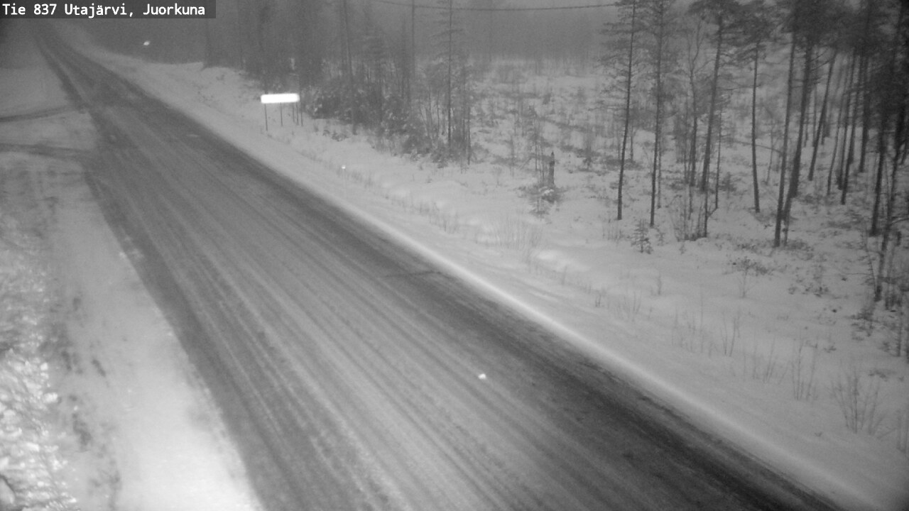 Weather Camera Image Road 837 Utajärvi, Juorkuna, Utajärvi, Pohjois-Pohjanmaa