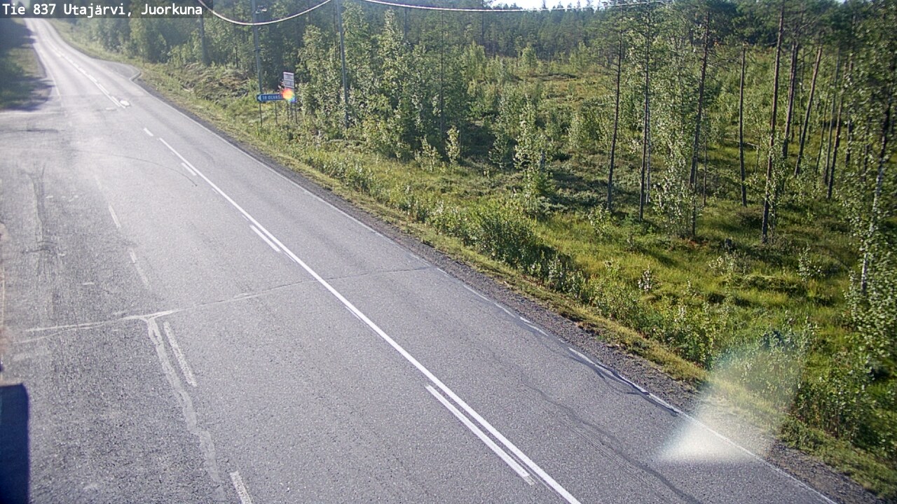 Weather Camera Image Road 837 Utajärvi, Juorkuna, Utajärvi, Pohjois-Pohjanmaa