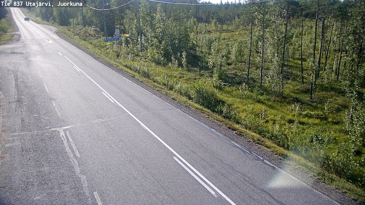 Weather Camera Image Väg 837 Utajärvi, Juorkuna, Utajärvi, Pohjois-Pohjanmaa