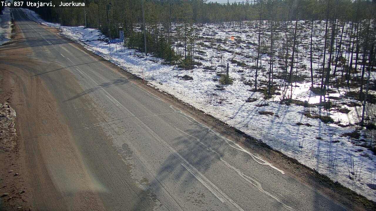 Kelikamerat Kuva Tie 837 Utajärvi, Juorkuna, Utajärvi, Pohjois-Pohjanmaa