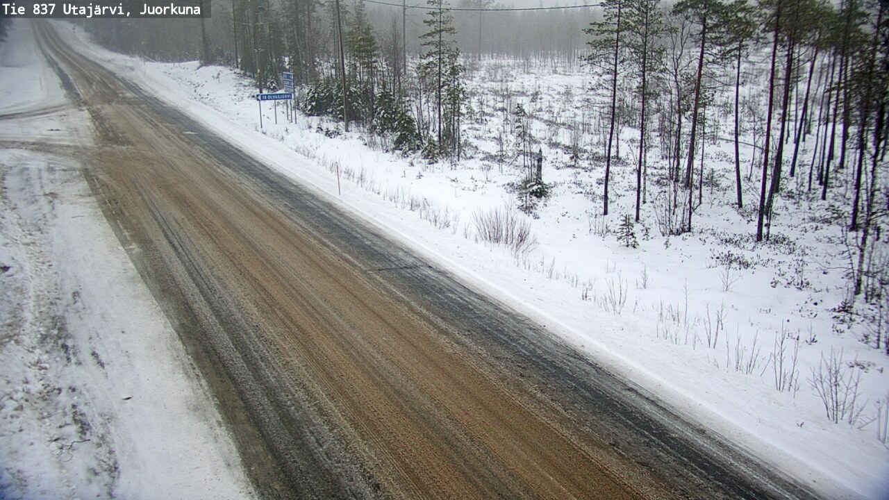 Weather Camera Image Road 837 Utajärvi, Juorkuna, Utajärvi, Pohjois-Pohjanmaa