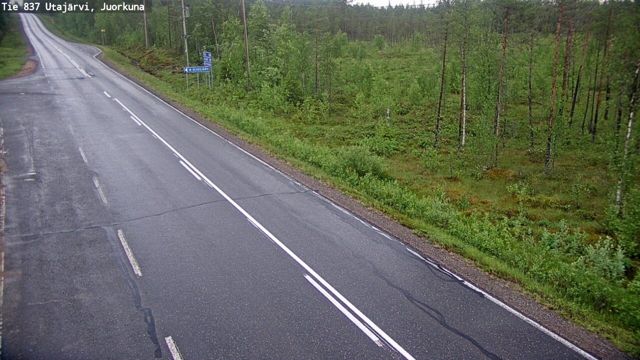 Weather Camera Image Väg 837 Utajärvi, Juorkuna, Utajärvi, Pohjois-Pohjanmaa