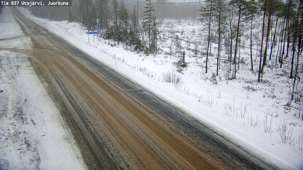 Weather Camera Image Road 837 Utajärvi, Juorkuna, Utajärvi, Pohjois-Pohjanmaa