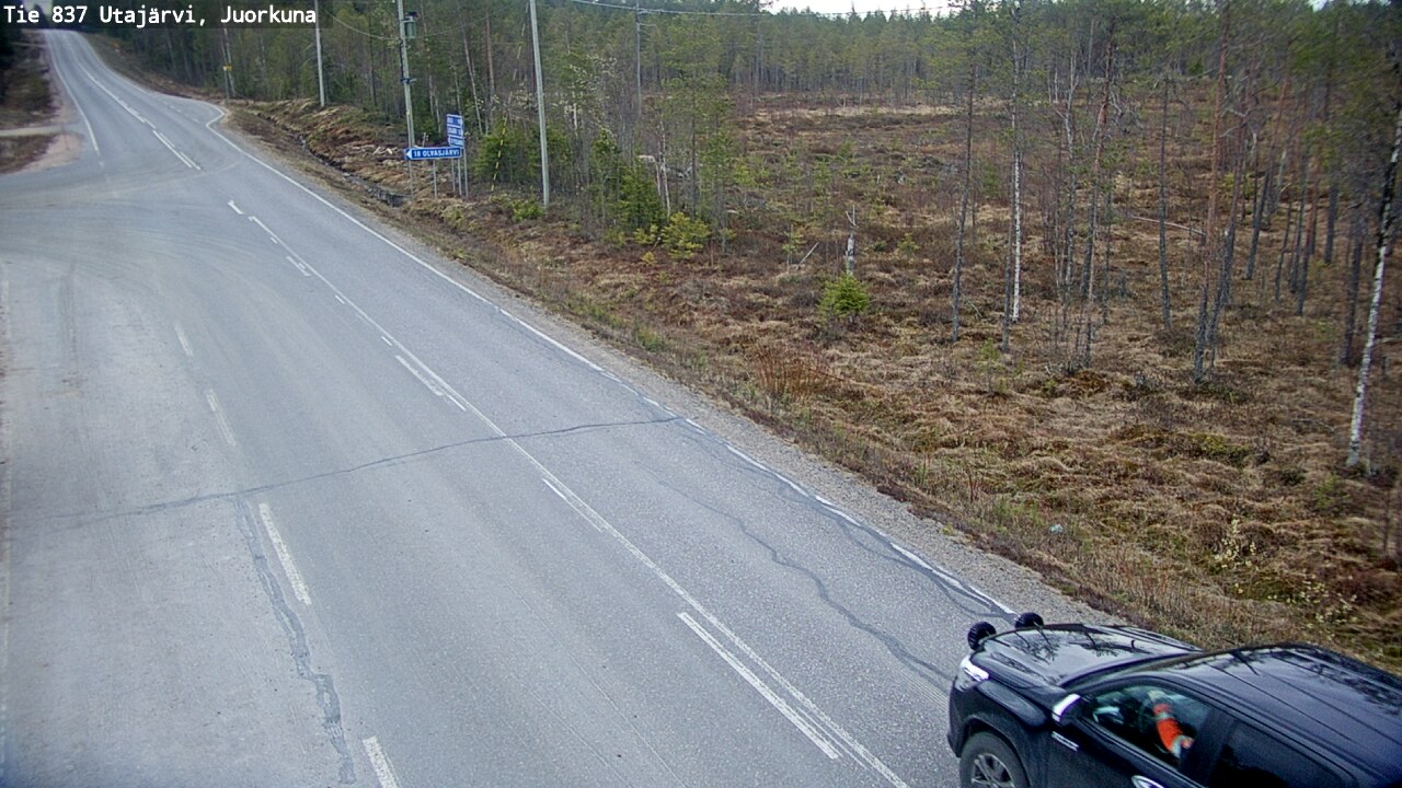 Weather Camera Image Road 837 Utajärvi, Juorkuna, Utajärvi, Pohjois-Pohjanmaa