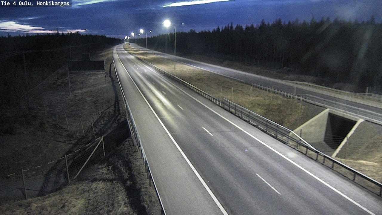 Weather Camera Image Väg 4 Oulu, Honkikangas, Oulu, Pohjois-Pohjanmaa