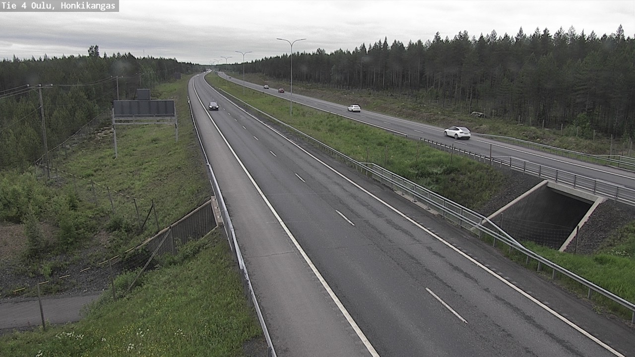 Weather Camera Image Väg 4 Oulu, Honkikangas, Oulu, Pohjois-Pohjanmaa