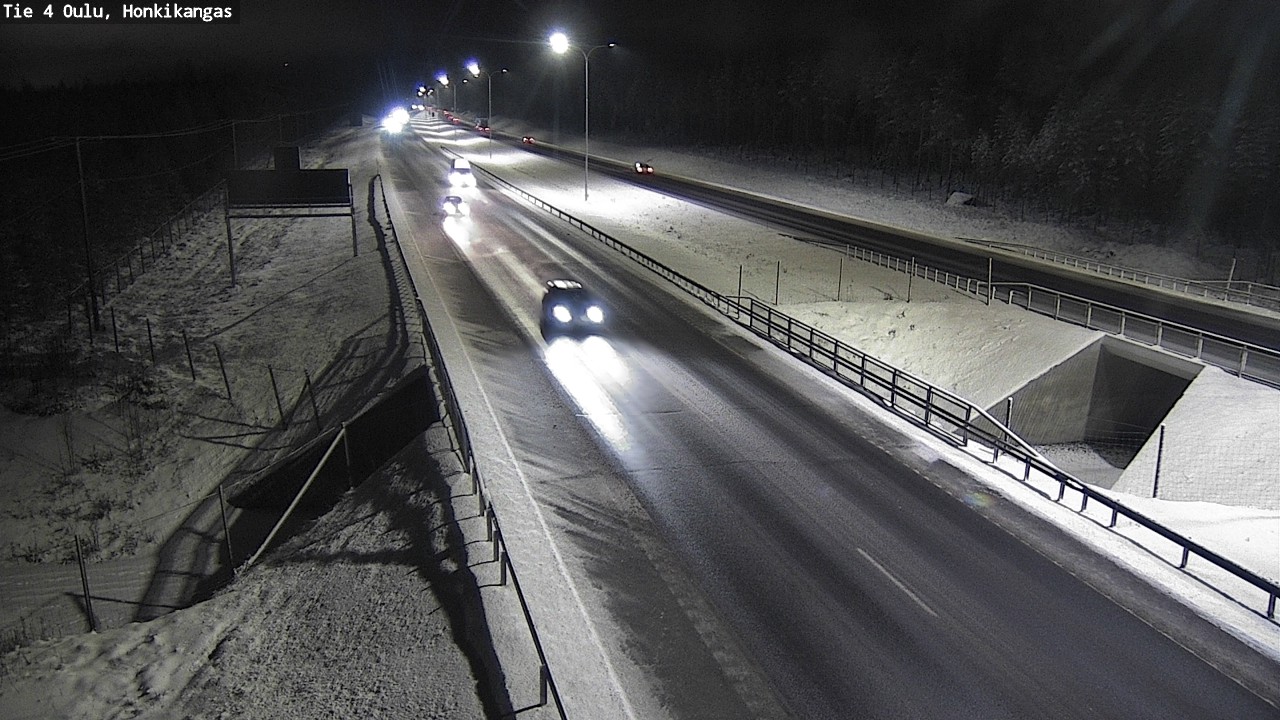 Weather Camera Image Väg 4 Oulu, Honkikangas, Oulu, Pohjois-Pohjanmaa