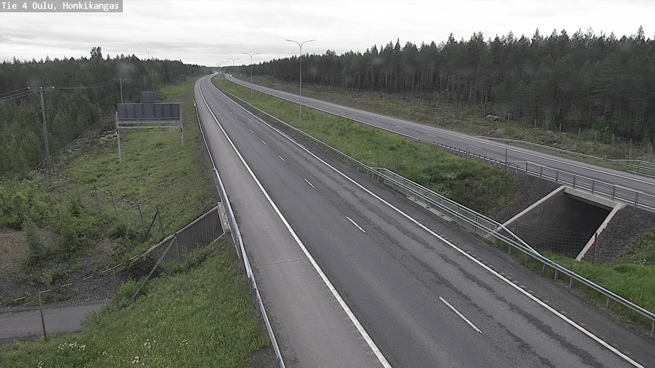 Weather Camera Image Väg 4 Oulu, Honkikangas, Oulu, Pohjois-Pohjanmaa