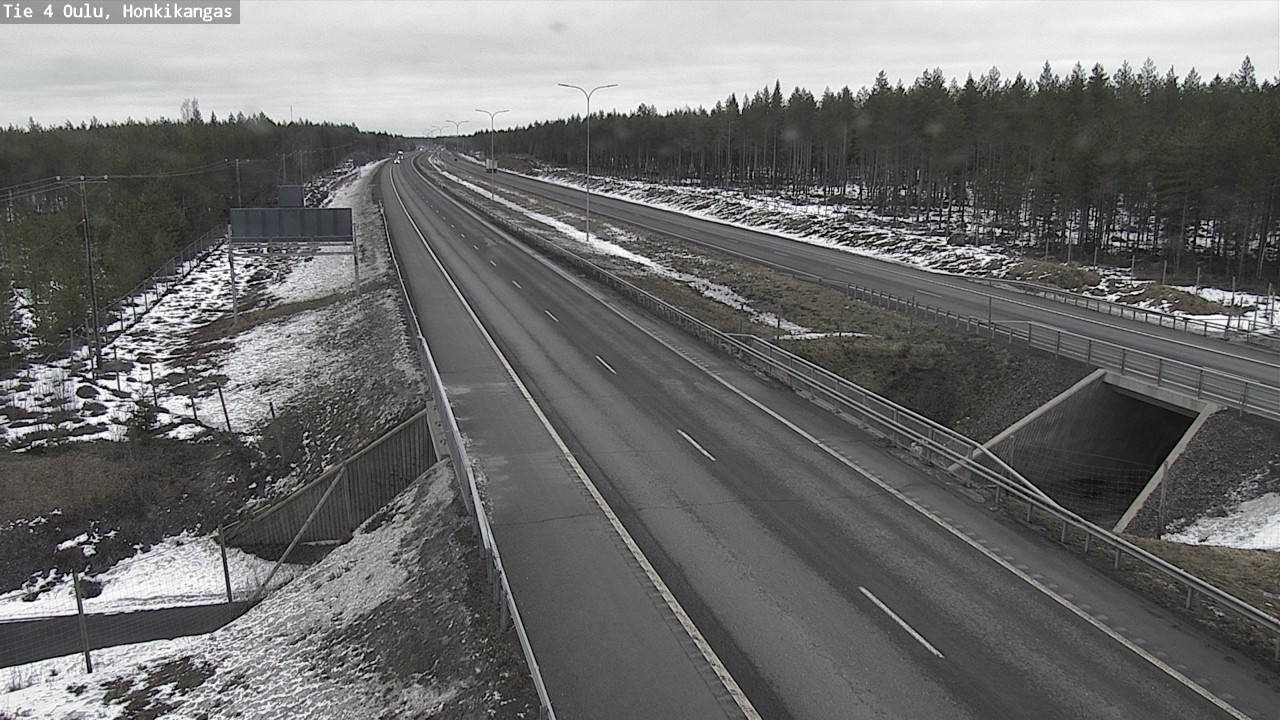 Weather Camera Image Road 4 Oulu, Honkikangas, Oulu, Pohjois-Pohjanmaa