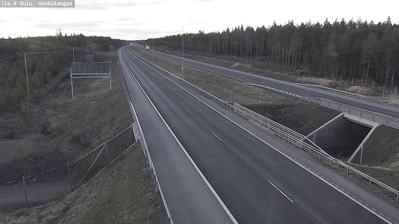 Weather Camera Image Väg 4 Oulu, Honkikangas, Oulu, Pohjois-Pohjanmaa