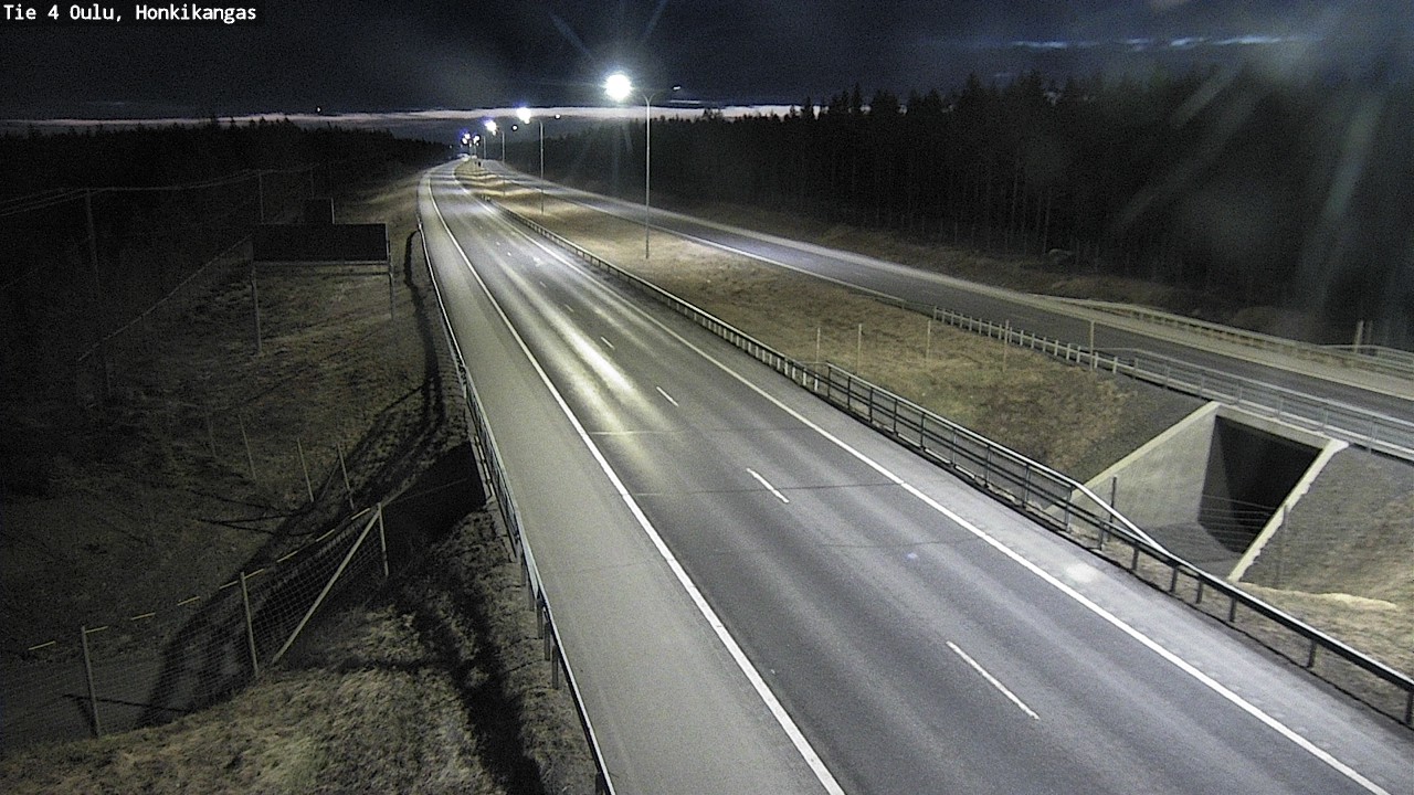 Weather Camera Image Väg 4 Oulu, Honkikangas, Oulu, Pohjois-Pohjanmaa
