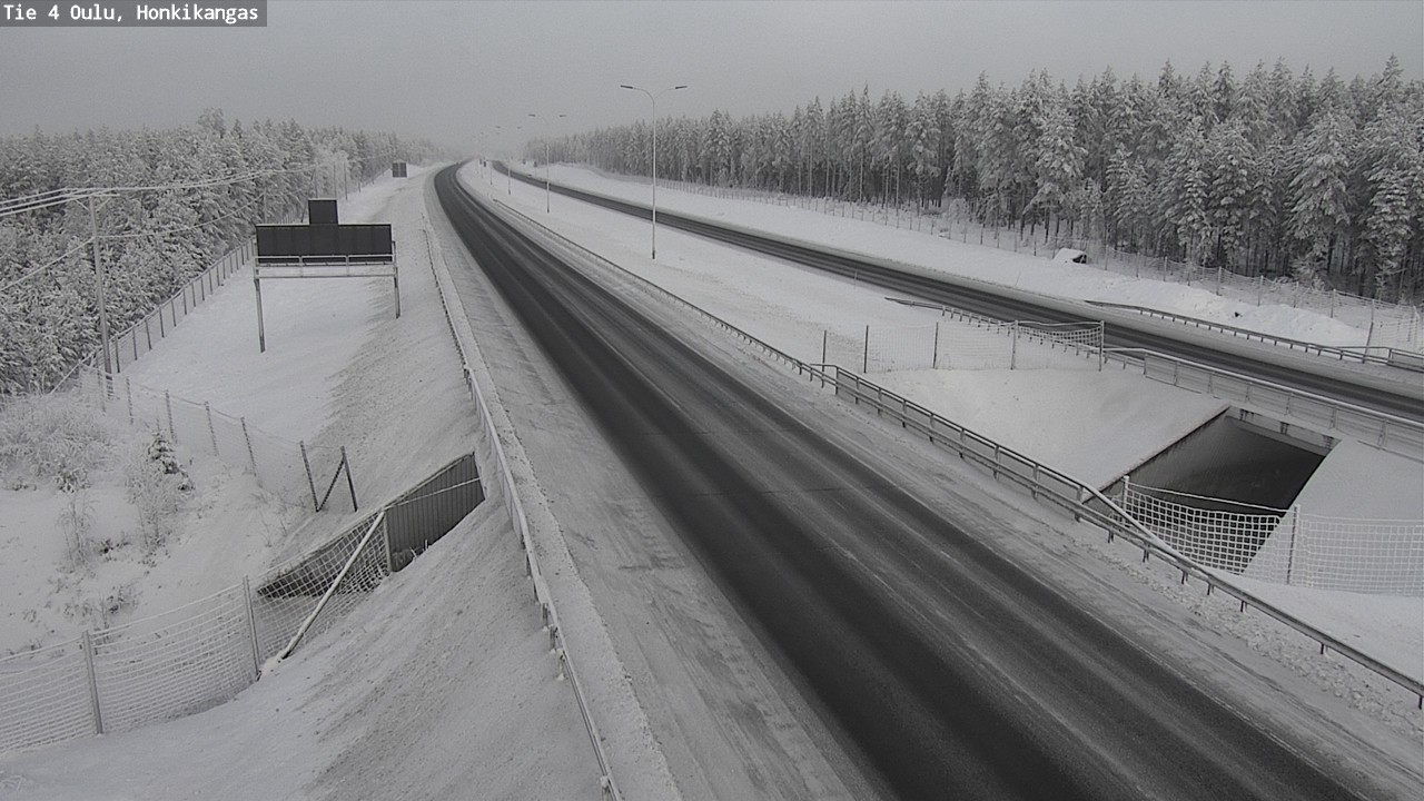 Weather Camera Image Väg 4 Oulu, Honkikangas, Oulu, Pohjois-Pohjanmaa