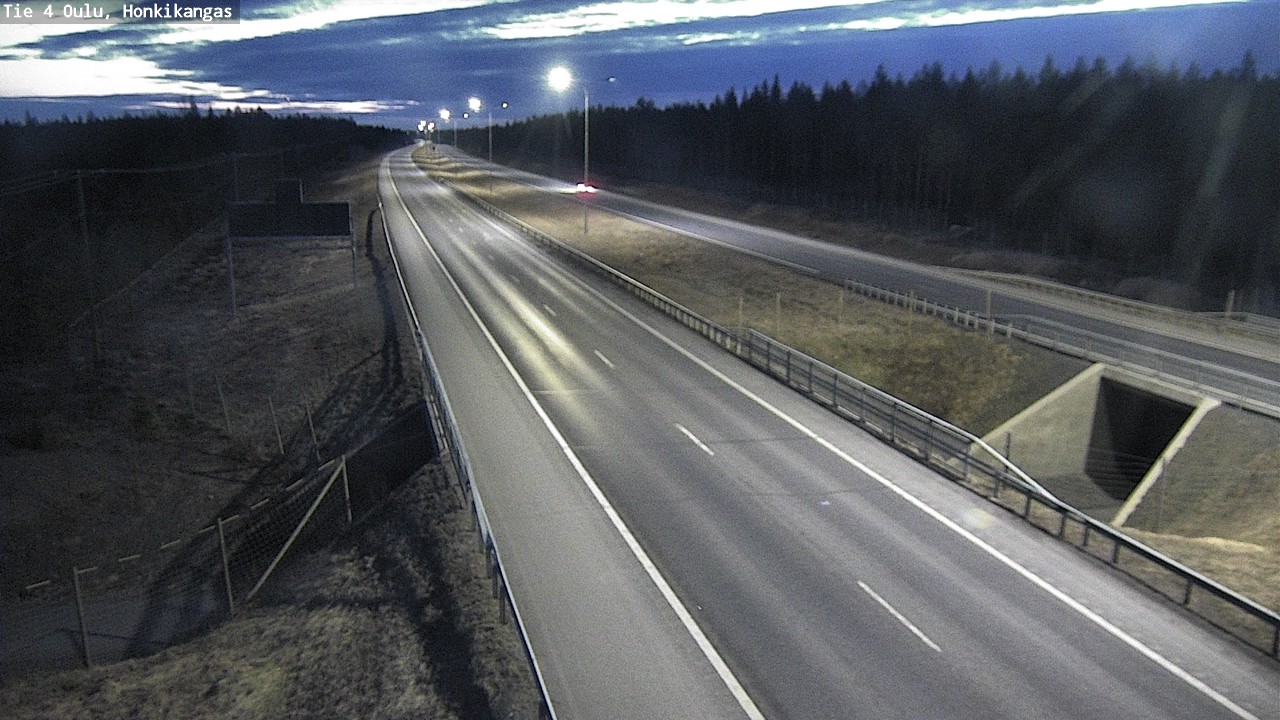 Weather Camera Image Väg 4 Oulu, Honkikangas, Oulu, Pohjois-Pohjanmaa