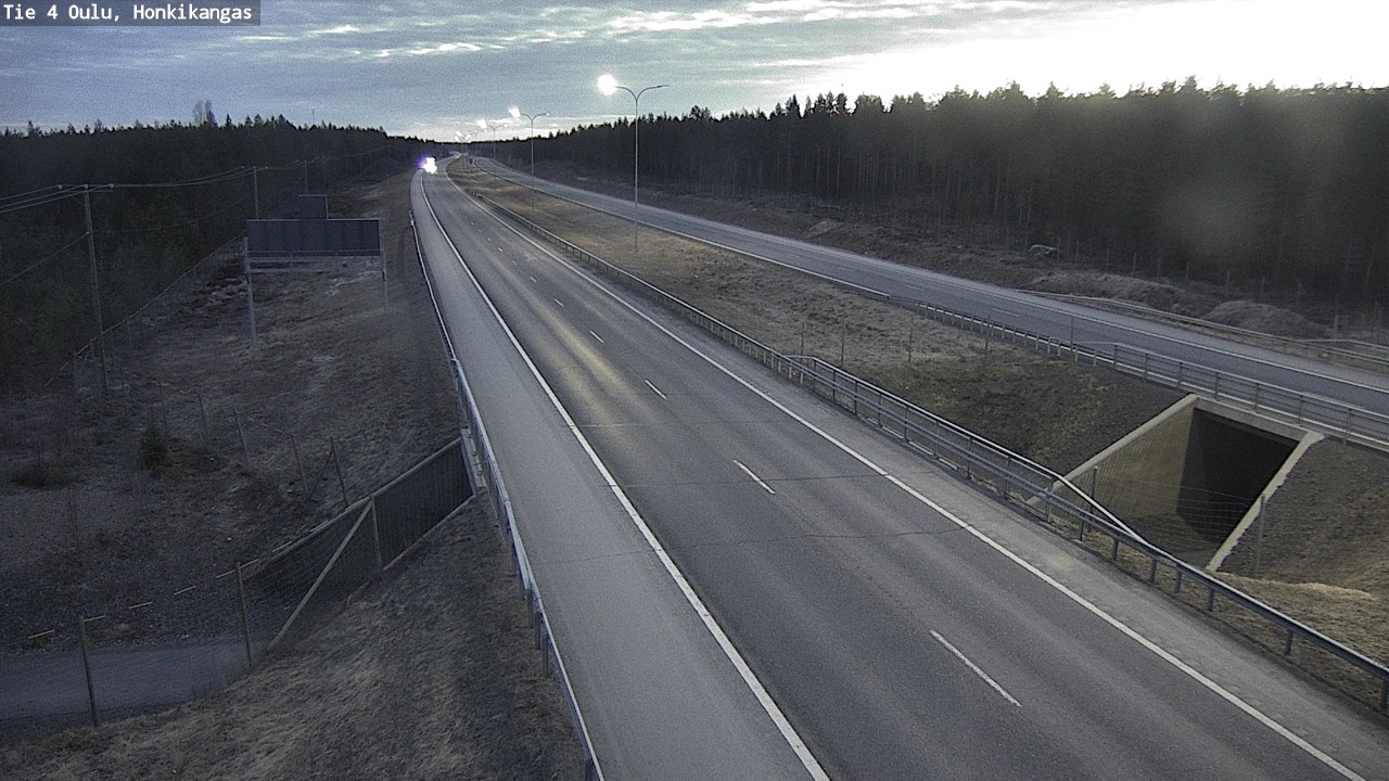 Weather Camera Image Väg 4 Oulu, Honkikangas, Oulu, Pohjois-Pohjanmaa