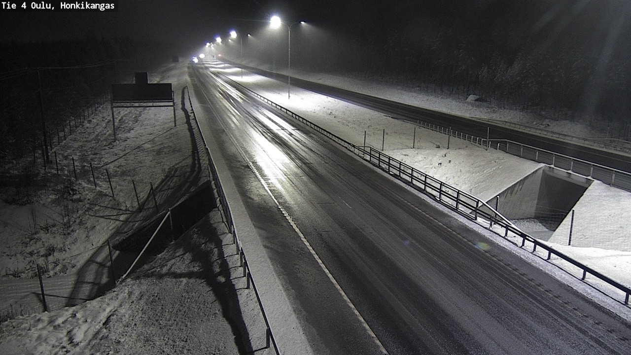 Weather Camera Image Väg 4 Oulu, Honkikangas, Oulu, Pohjois-Pohjanmaa