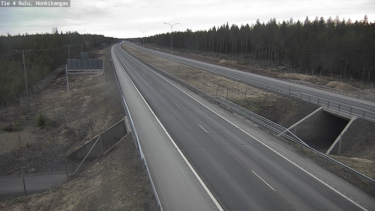Weather Camera Image Väg 4 Oulu, Honkikangas, Oulu, Pohjois-Pohjanmaa
