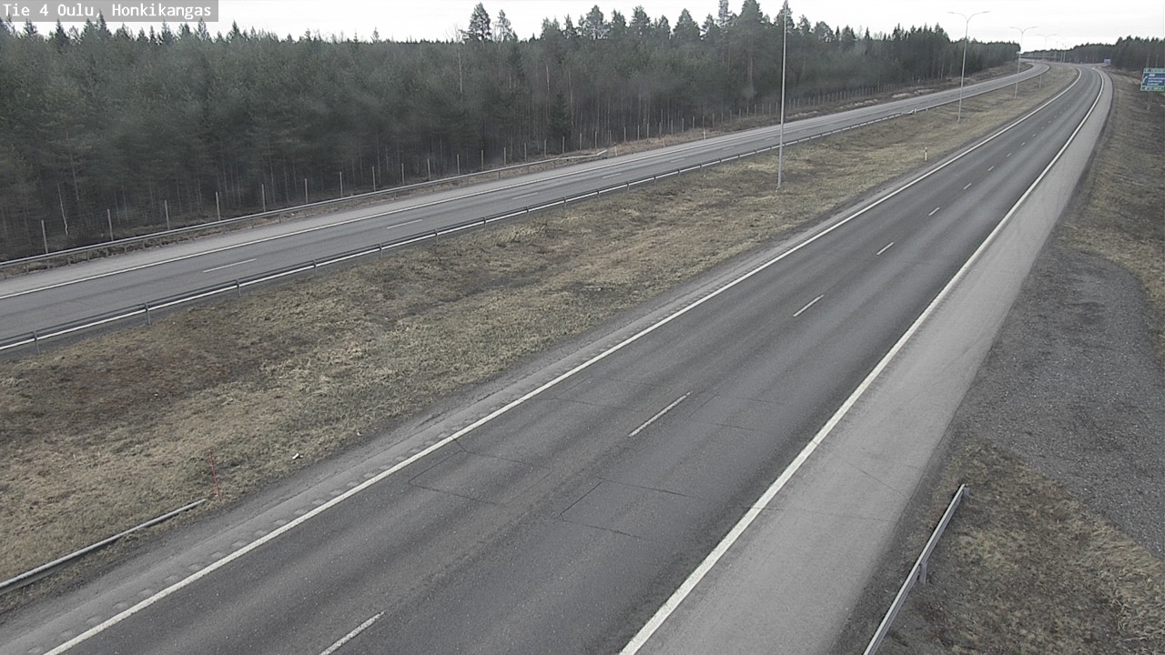 Weather Camera Image Väg 4 Oulu, Honkikangas, Oulu, Pohjois-Pohjanmaa