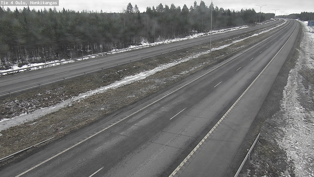 Weather Camera Image Väg 4 Oulu, Honkikangas, Oulu, Pohjois-Pohjanmaa