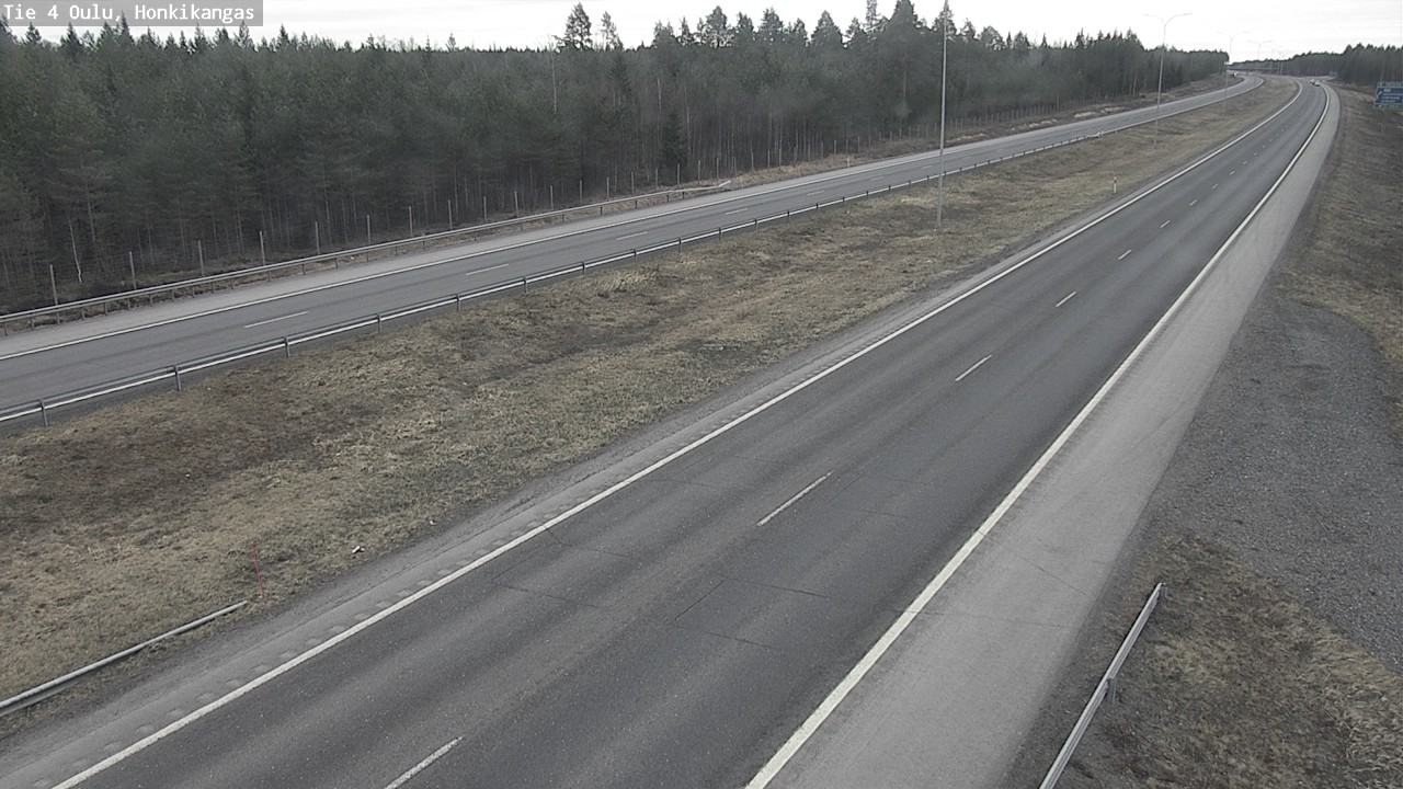 Weather Camera Image Väg 4 Oulu, Honkikangas, Oulu, Pohjois-Pohjanmaa