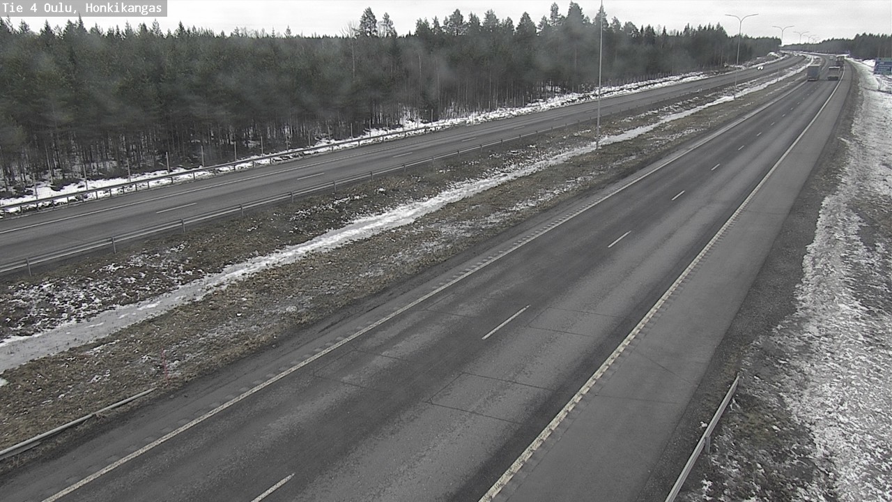Weather Camera Image Väg 4 Oulu, Honkikangas, Oulu, Pohjois-Pohjanmaa