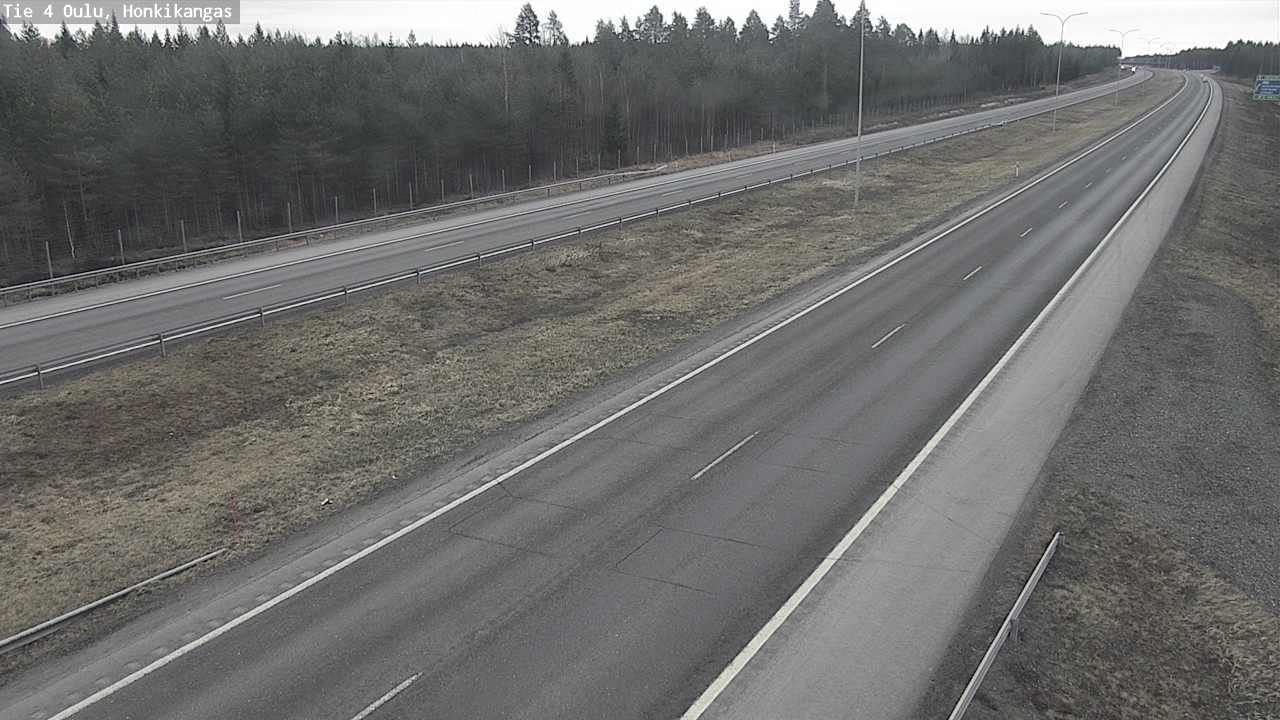 Weather Camera Image Väg 4 Oulu, Honkikangas, Oulu, Pohjois-Pohjanmaa