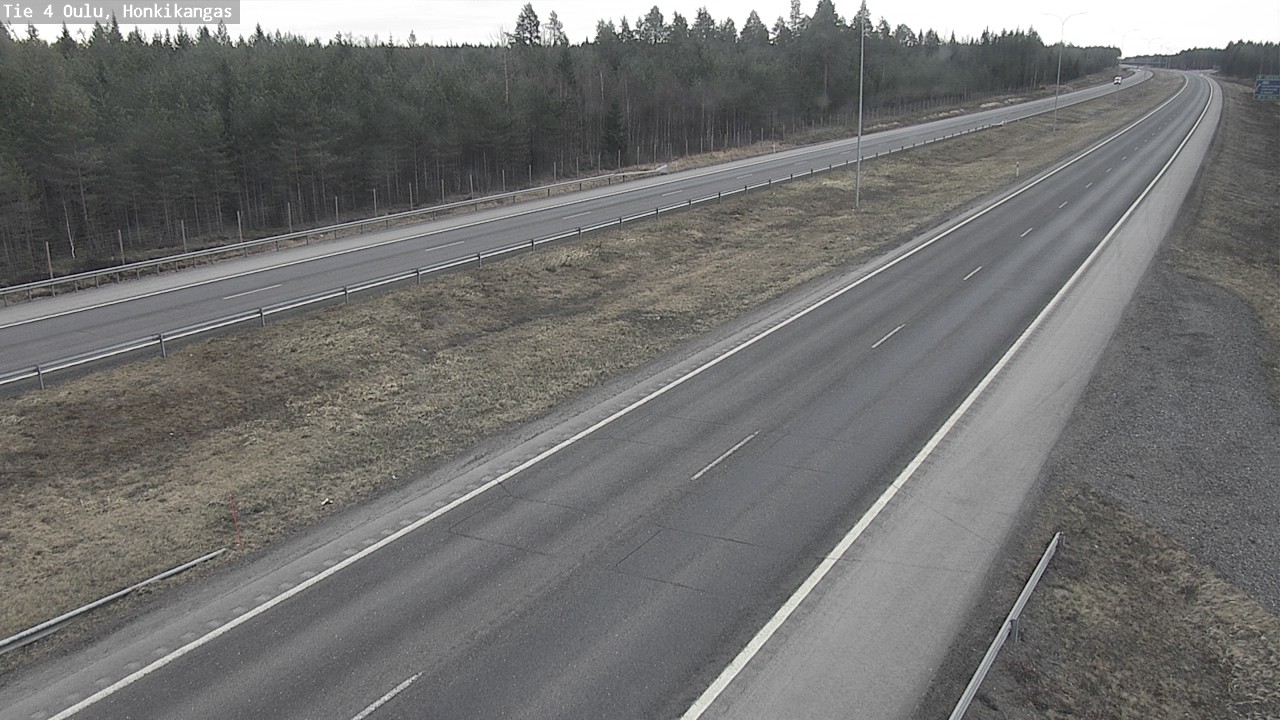 Weather Camera Image Väg 4 Oulu, Honkikangas, Oulu, Pohjois-Pohjanmaa
