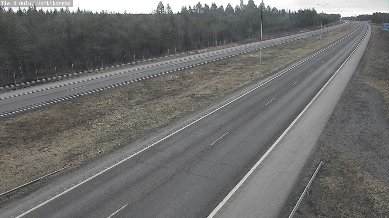 Weather Camera Image Väg 4 Oulu, Honkikangas, Oulu, Pohjois-Pohjanmaa