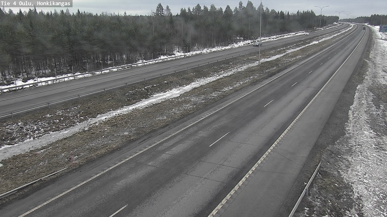 Weather Camera Image Väg 4 Oulu, Honkikangas, Oulu, Pohjois-Pohjanmaa