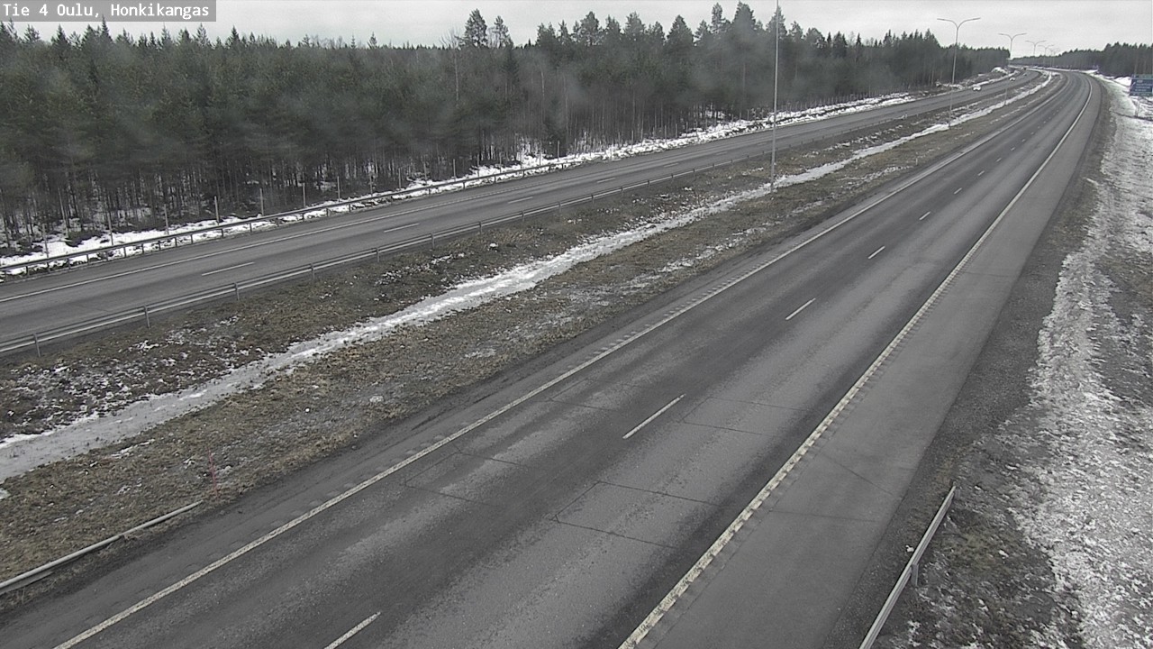 Weather Camera Image Väg 4 Oulu, Honkikangas, Oulu, Pohjois-Pohjanmaa
