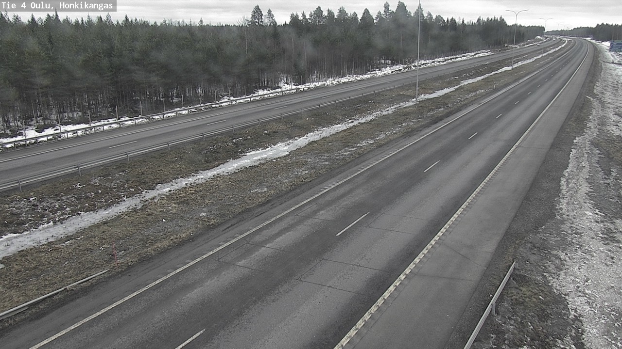 Weather Camera Image Väg 4 Oulu, Honkikangas, Oulu, Pohjois-Pohjanmaa