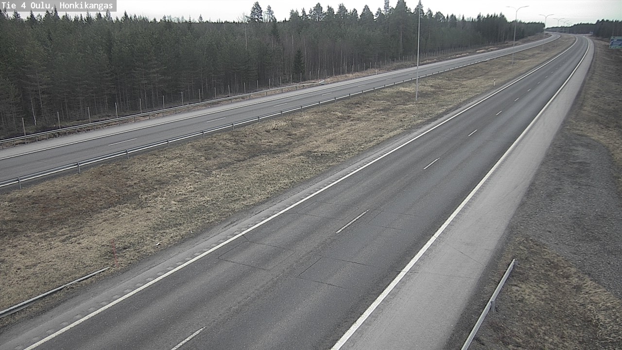 Weather Camera Image Väg 4 Oulu, Honkikangas, Oulu, Pohjois-Pohjanmaa