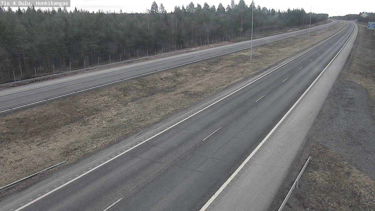 Weather Camera Image Väg 4 Oulu, Honkikangas, Oulu, Pohjois-Pohjanmaa