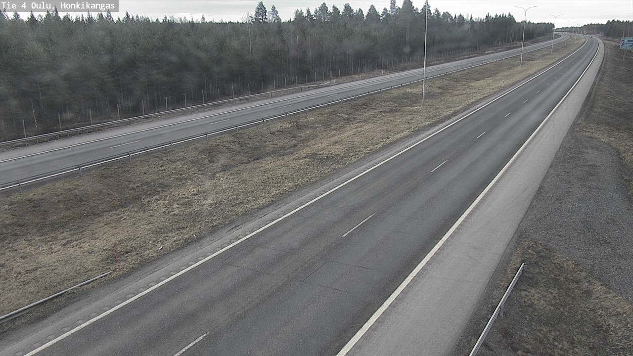 Weather Camera Image Väg 4 Oulu, Honkikangas, Oulu, Pohjois-Pohjanmaa