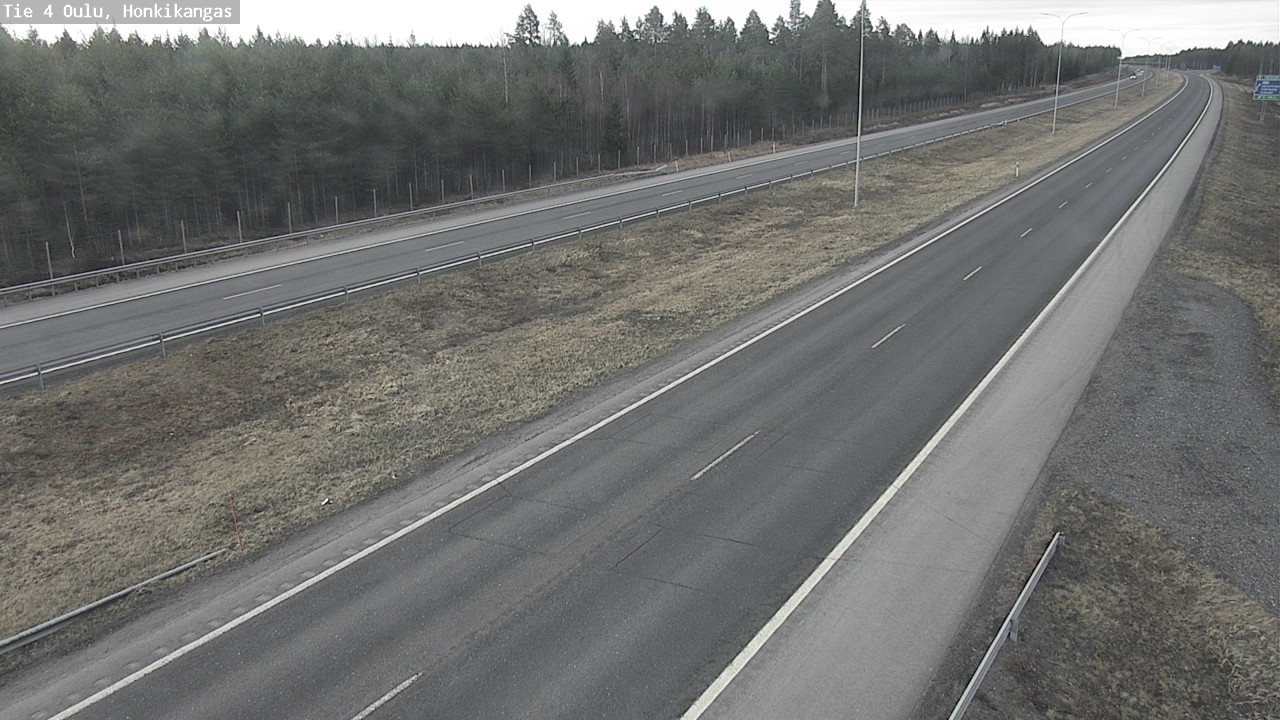 Weather Camera Image Väg 4 Oulu, Honkikangas, Oulu, Pohjois-Pohjanmaa
