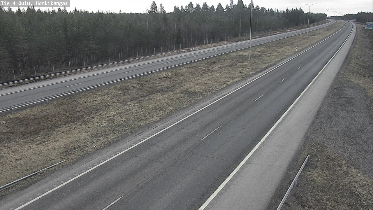 Weather Camera Image Väg 4 Oulu, Honkikangas, Oulu, Pohjois-Pohjanmaa