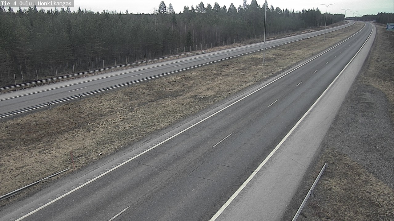 Weather Camera Image Väg 4 Oulu, Honkikangas, Oulu, Pohjois-Pohjanmaa