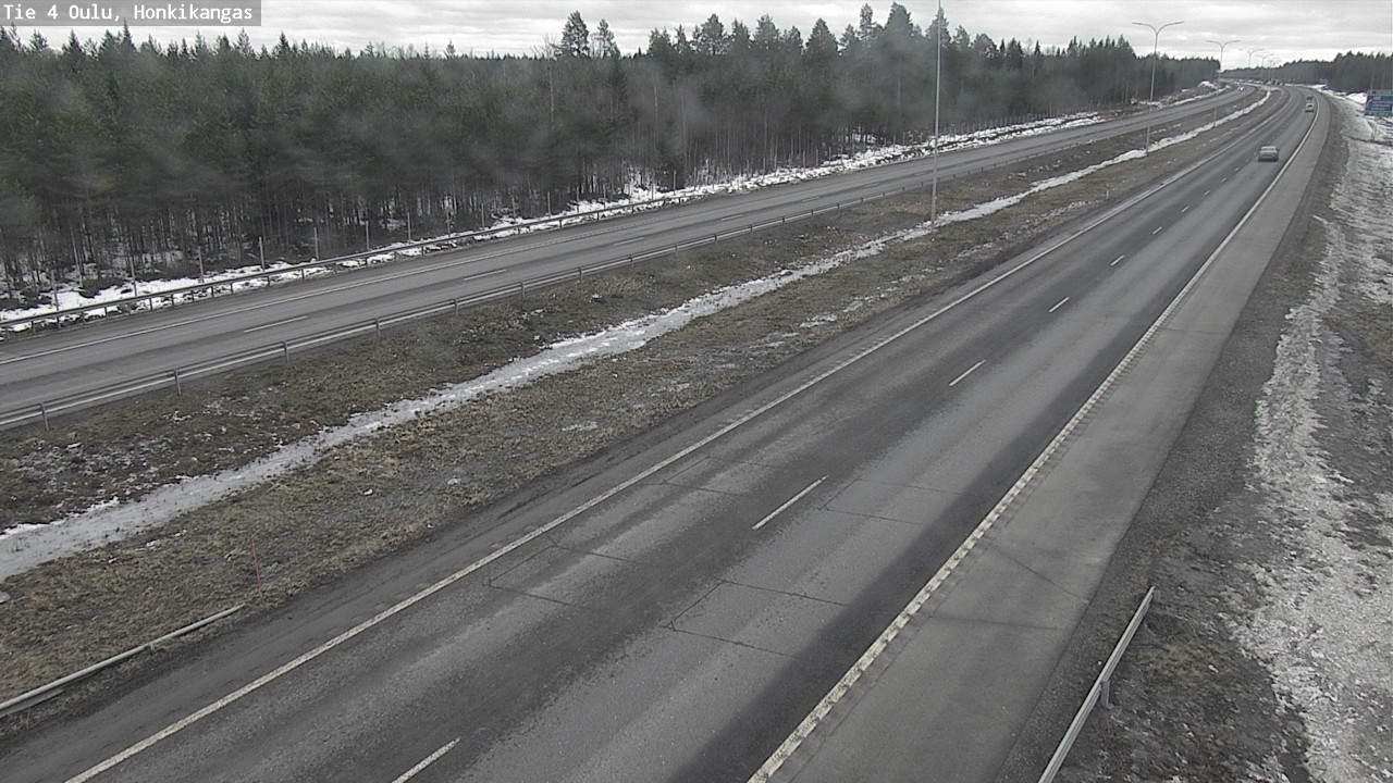 Weather Camera Image Väg 4 Oulu, Honkikangas, Oulu, Pohjois-Pohjanmaa
