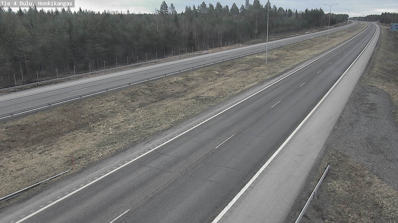 Weather Camera Image Väg 4 Oulu, Honkikangas, Oulu, Pohjois-Pohjanmaa