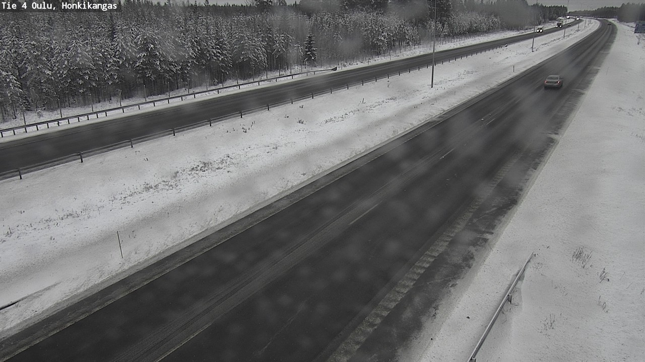 Weather Camera Image Väg 4 Oulu, Honkikangas, Oulu, Pohjois-Pohjanmaa