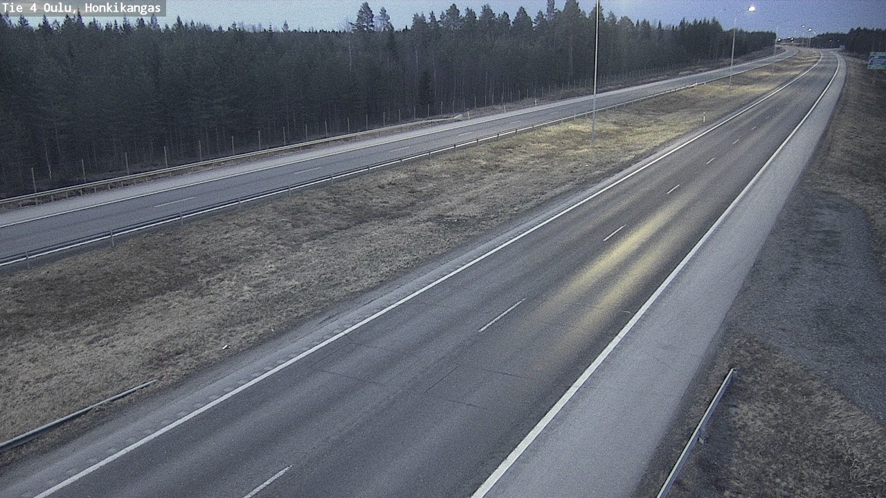 Weather Camera Image Väg 4 Oulu, Honkikangas, Oulu, Pohjois-Pohjanmaa