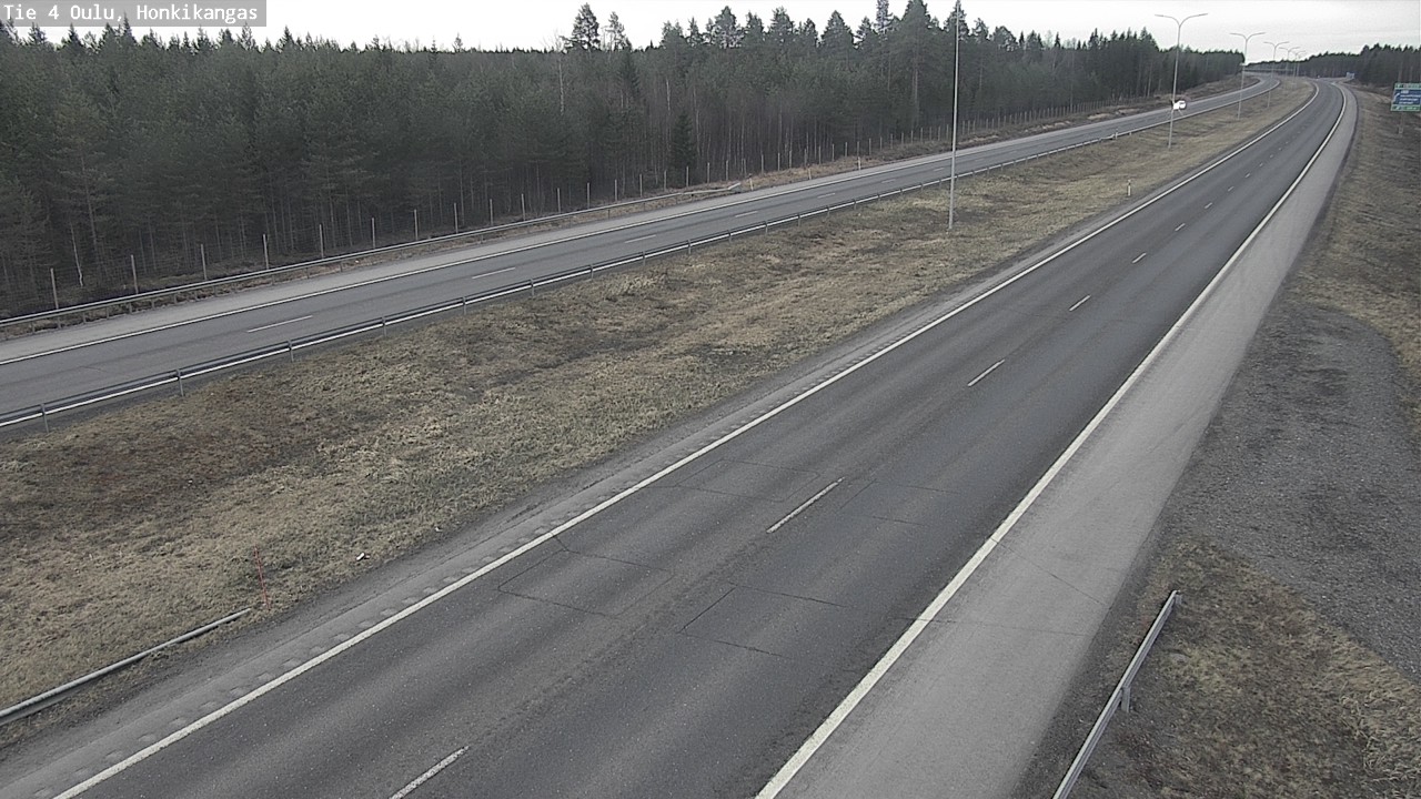 Weather Camera Image Väg 4 Oulu, Honkikangas, Oulu, Pohjois-Pohjanmaa