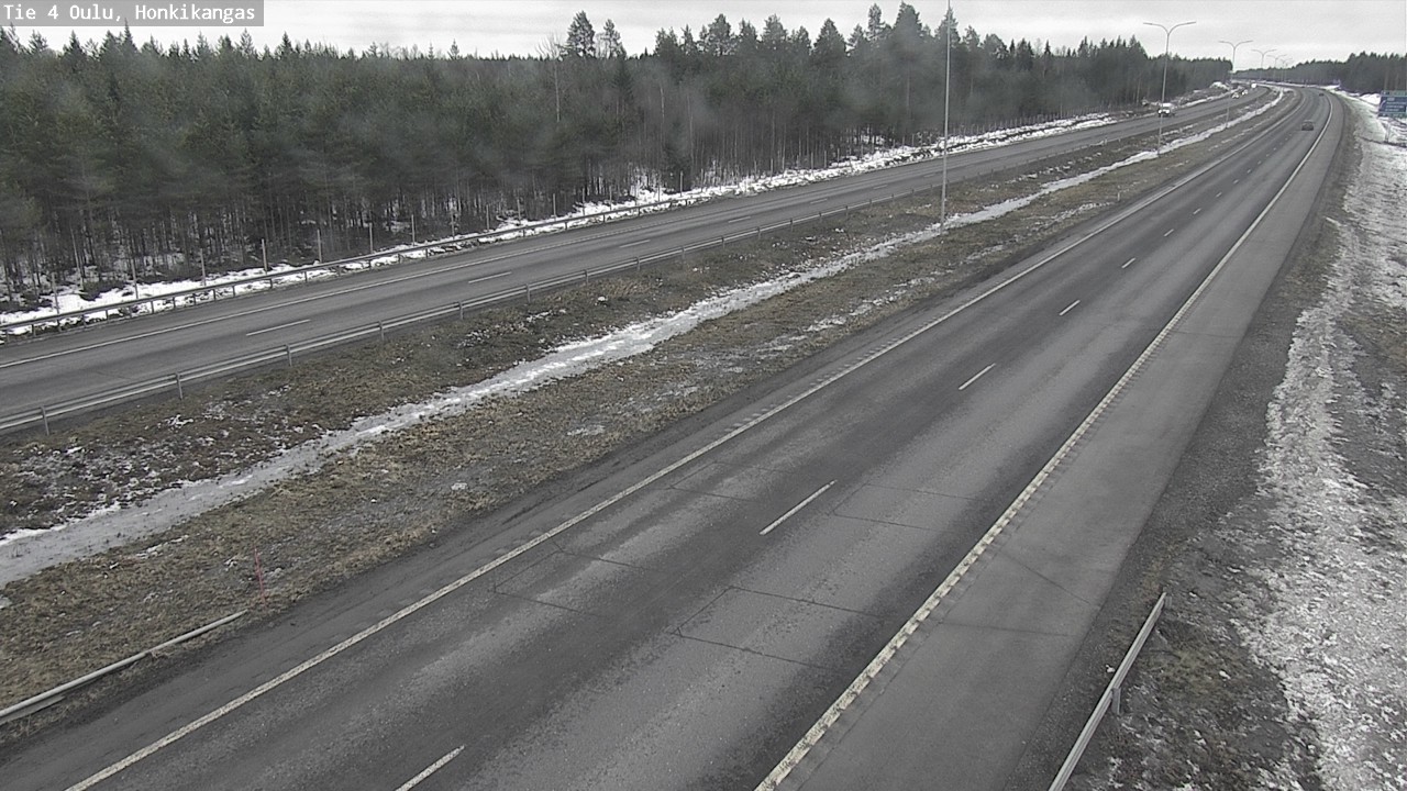 Weather Camera Image Väg 4 Oulu, Honkikangas, Oulu, Pohjois-Pohjanmaa