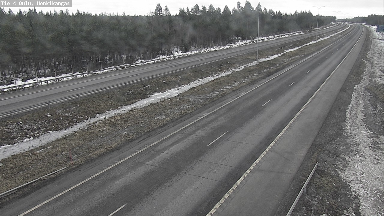 Weather Camera Image Väg 4 Oulu, Honkikangas, Oulu, Pohjois-Pohjanmaa