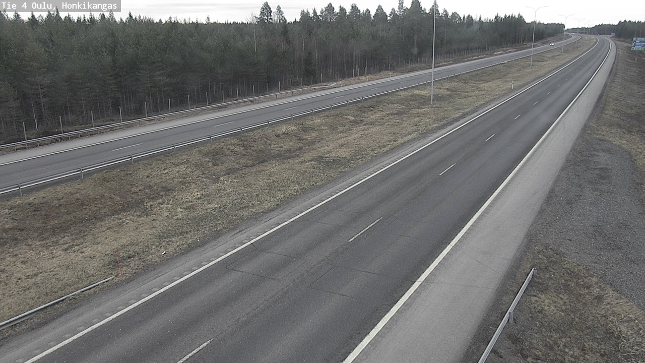 Weather Camera Image Väg 4 Oulu, Honkikangas, Oulu, Pohjois-Pohjanmaa