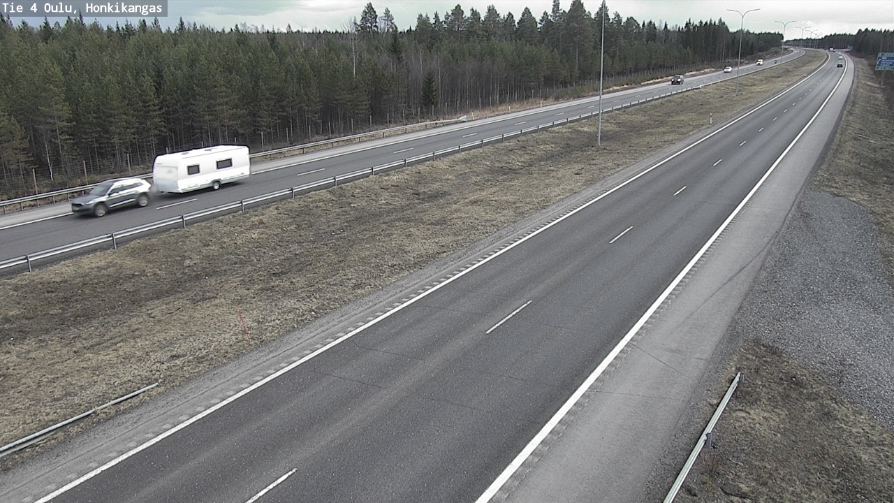 Weather Camera Image Väg 4 Oulu, Honkikangas, Oulu, Pohjois-Pohjanmaa