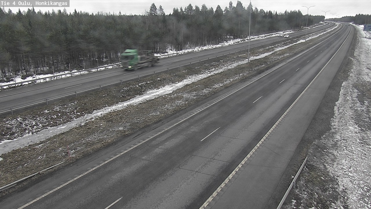 Weather Camera Image Väg 4 Oulu, Honkikangas, Oulu, Pohjois-Pohjanmaa