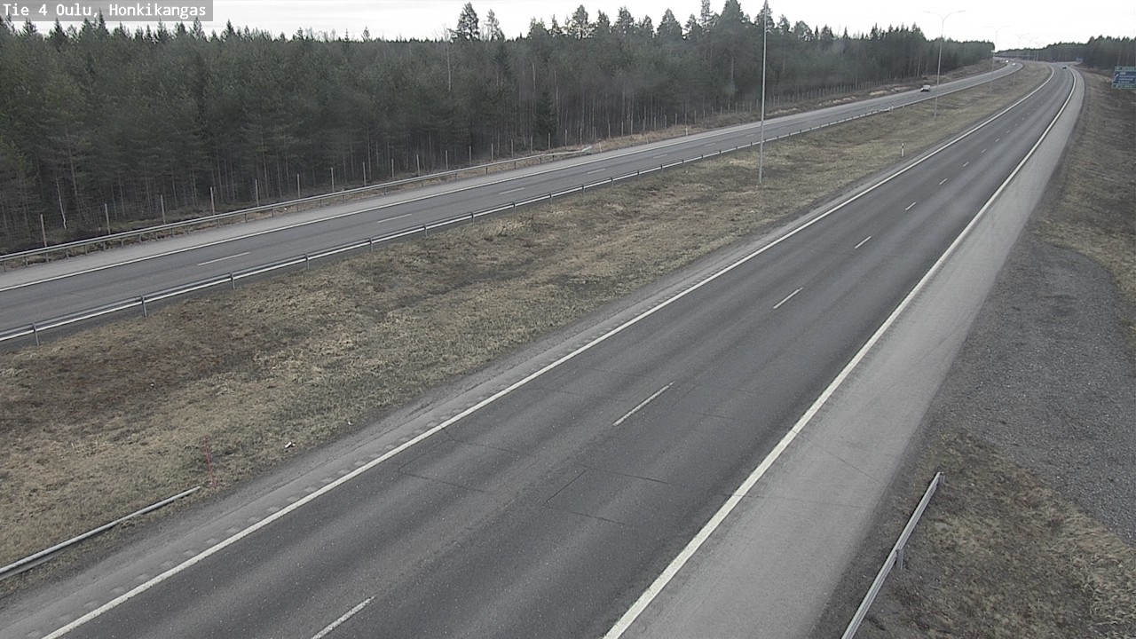 Weather Camera Image Väg 4 Oulu, Honkikangas, Oulu, Pohjois-Pohjanmaa